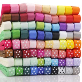 QingHan 3/8" Grosgrain Ribbon for Gifts Wrapping Crafts Boutique Fabric Ribbon 160yd (80x2yd)