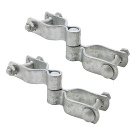 Chinflly 2 Sets Chain Link Fence Gate Hinge,Heavy Duty Gate Hinges with 1-1/4" Female Hinges(2 Piece) and 1-1/4" Male Hinges(2 Piece),Nut/Bolt Included,4 mm Thickness,Zinc Coated