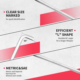 YXQ T25 Torx Star Allen Wrench, L-Shape Long Arm Tamper Proof Star Key Nickel Plated CR-V Bit Handle Torque Repair Tool