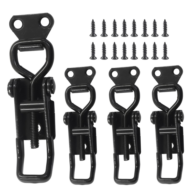 OSVJE 4 Pack Heavy Duty Toggle Clamp, Adjustable Black Toggle