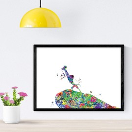 Nacnic El Rey Leon Watercolour Art Design Film Sheets Movies Actors Old Movie Posters Watercolour A4 Size