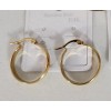 Earrings Jewelry 3 Pairs Gold Tone Hoops Thin 2" Wire
