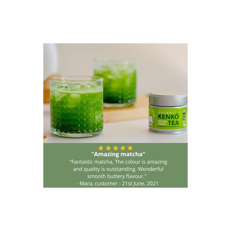 Kenko Organic Ceremonial Grade Matcha Green Tea Powder - 1