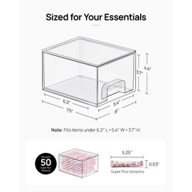 Vtopmart 12 Pack Small Clear Stackable Storage Drawers