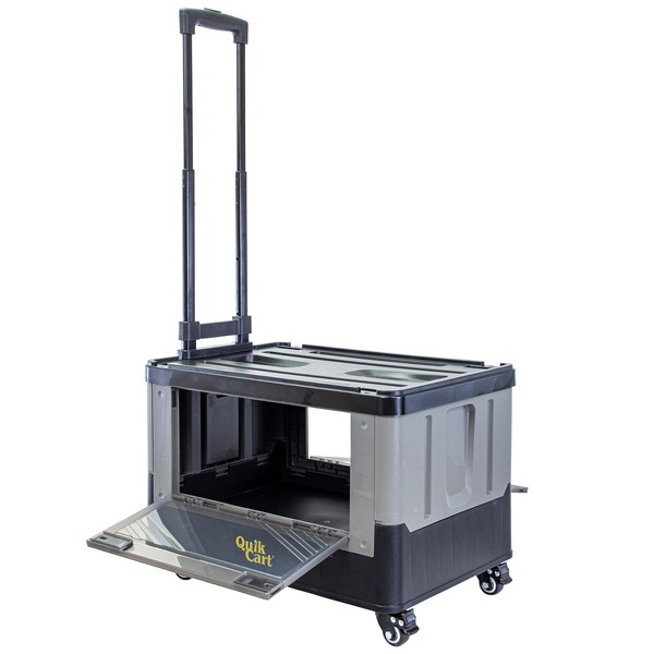 dbest products Quik Cart Extended Four Wheeled Rolling Crate Teacher