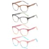 Yuluki 4 Pack Oversized Blue Light Blocking Reading Glasses, Fashion