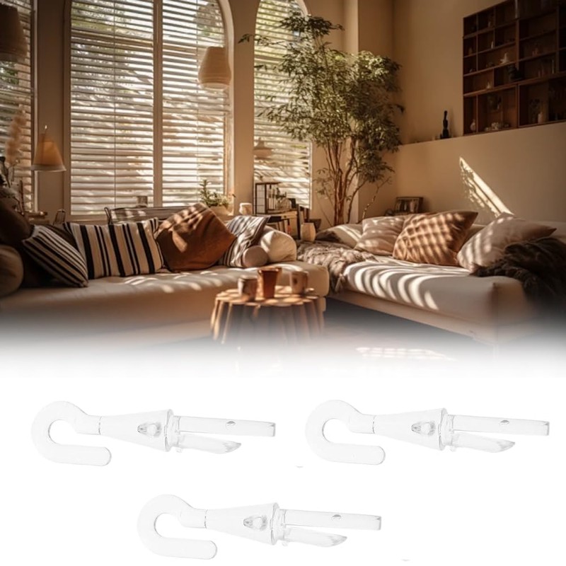 6 Pcs Shutter Turn Rod Head Blind Parts, Vertical Blind