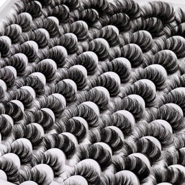 False Eyelashes 48 Pairs 6 Styles Mixed Fake Eye Lashes Bulk Wholesale Dramatic Thick 5D Wispy Strip Faux Mink Eyelashes Multipack