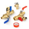 3/4 Inch GUOFIS IPS Tankless Water Heater Valve Kit with