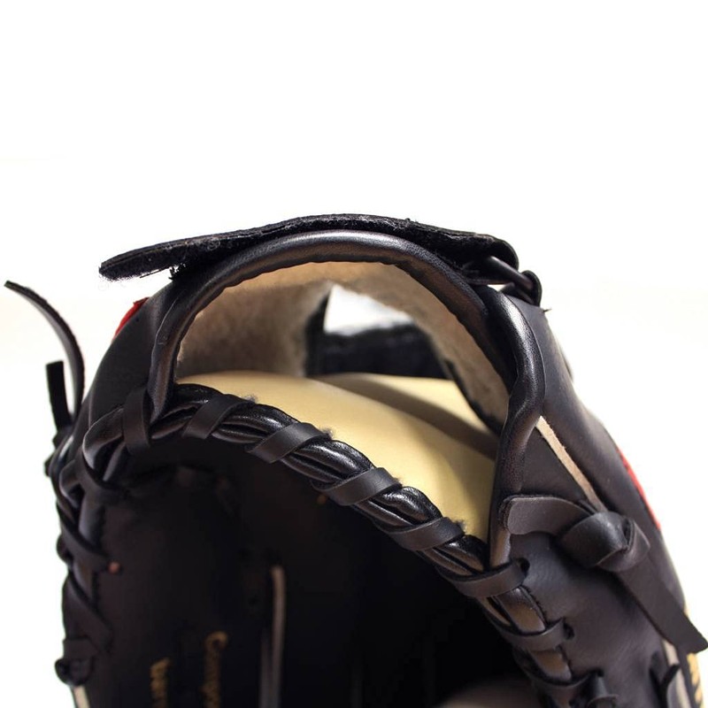 JL-120 rh vinyl baseball glove, outfield, size 12', RH, black