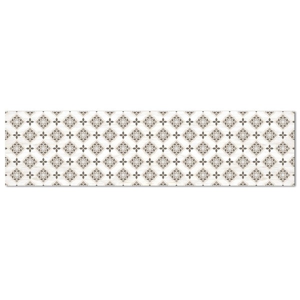 Highland Home Neutral Tile Design Deco-Floormat, Decorative Mat, Designer Rug,
