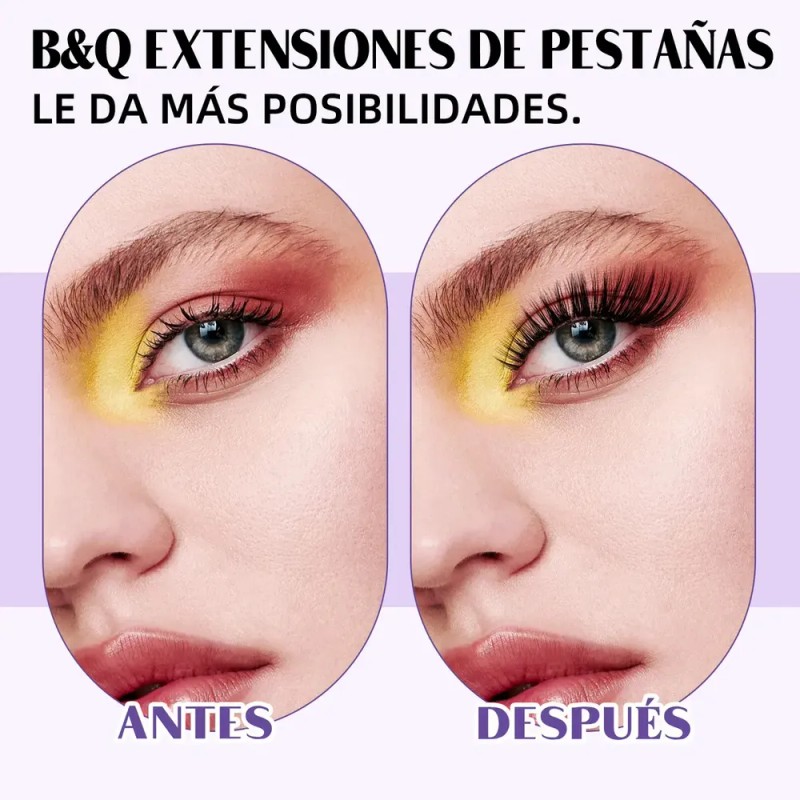 Kit De Extensiones De Pestañas 40d+50d Diy B&q Bq Lash