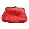 Lorenz Medium Leather Triple Framed Coin Purse -Red