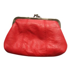 Lorenz Medium Leather Triple Framed Coin Purse -Red