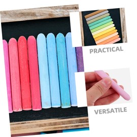 SHOWERORO 48pcs Erasable Solid Chalks for Blackboard Water-soluble Chalk Kit Multicolored for Boys and Girls Office Outdoor Painting Dust Easy to Clean