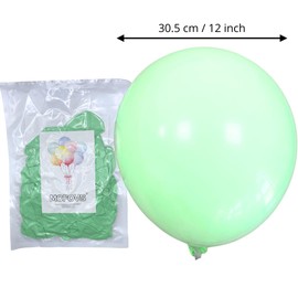 50 Pastel Green Balloons 12 Inch 30 cm Matte Natural Latex Biodegradable Environmentally Friendly Inflatable Air Helium Water for Baby Shower Christening Birthday Graduation Wedding Arch Macaron
