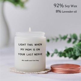 Funny Dad Gifts from Daughter Son, Gag Christmas & Father’s Day Gift for Dad Stepdad Stepfather Bonus Dad, Best Men Gifts Lavender Scented Candle