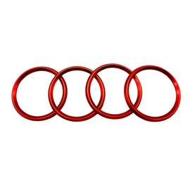 Onami Mazda Wheel Logo Ring Logo Garnish Axela Atenza Logo Ring Garnish Exterior Parts Mazda All Grade AXELA ATENZA CX Models Aluminum Alloy 4P [Red] MZD027-R