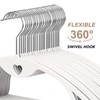 Plastic Hangers 50 Pack: No Shoulder Bumps Ultra Thin Clothes