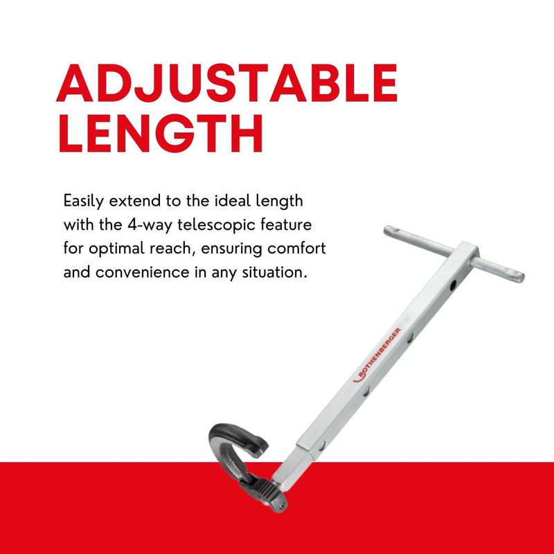 Rothenberger Telescopic Tap Nut Wrench with a 4-Way Extension -