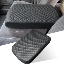 ANMOSVO Center Console Cover for Dodge Ram 1500 2500 3500 Jump Seat 2002-2012, Leather Armrest Cover Middle Console Cover for Dodge Ram Interior Accessories (Jump Seat Only)