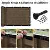 Shade&Beyond 4'x61' Brown Privacy Screen Fence Cover 170 GSM Fencing