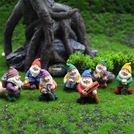 Peatop Fairy Garden Accessories Garden Gnome Figurines Set Of 7 Miniature Gnome Figurin