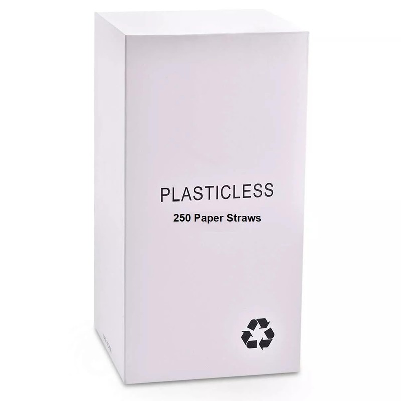 250 Paper Straws Cardboard Brown Kraft in Box Recycle Biodegradable