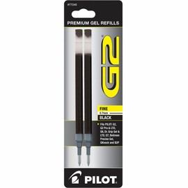 Pilot Pilot, G2 Gel Ink Refills, Fine Point 0.7 mm, Black, Pack of 2