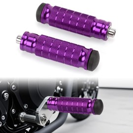 RACEAST Foot Pegs, Step Bar, Bike Step, Tandem Step Pedal, Knurled Aluminum Alloy, High Strength, Heavy Duty, M8 Bolts, Left and Right Set, Universal, Front Pedal, Rear Footrest