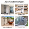 3 Steps Basement Window Well Egress Exit Ladder，Wall/Floor-Mounted Ladders for