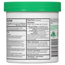 Fleet Laxative Glycerin Suppositories Adult Suppositories, 100 Count ( 1 Pack )