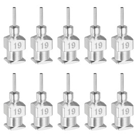 PATIKIL Bent Blunt Tip Dispensing Needle 19G, 10 Pcs 0.26 Inch Stainless Steel Liquid Dispenser Bent Flow Needles with Lure Lock for Refilling Liquid Inks Adhesives Glue