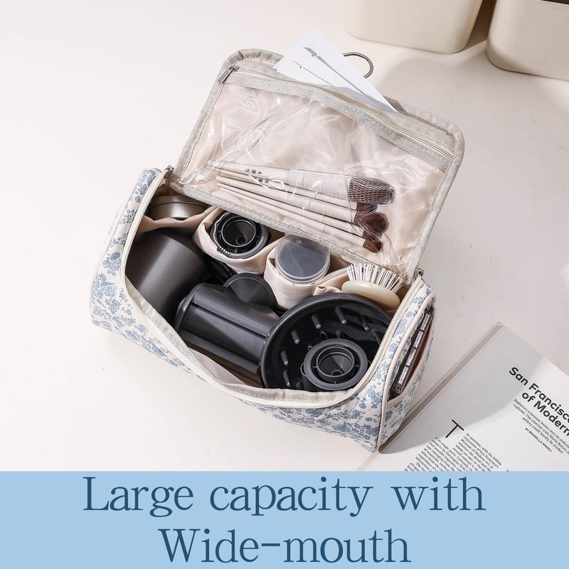 AMZMA Quilted Hair Tool Bag for Travel Storage, Large Organizer