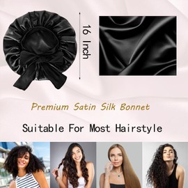 Silk Bonnet for Women Satin Bonnet for Sleeping Night Cap for Curly Hair