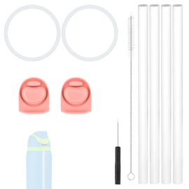 Replacement Parts Kit for Owala FreeSip Water Bottle 40oz, Including 4 Straw 2 Replacement Plug 2 Sealing Ring 1 Screwdriver & 1 Straw Brush