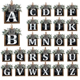 Last Name Welcome Sign Wreath for Front Door All Year Round Decorations Front Porch Decor Hanging Gift for Farmhouse Home Outdoor and Indoor (H)