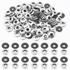 Swpeet 120Pcs Stainless Steel Neoprene EPDM Bonded Sealing Washers Gasket