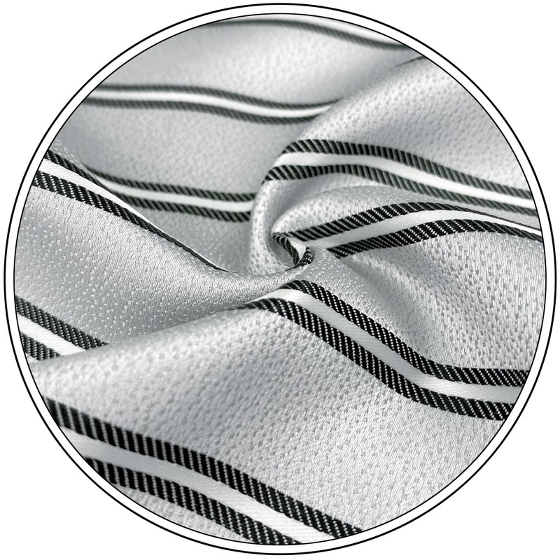 S&W SHLAX&WING Striped Men's Ties Grey with Silver Black Stripes