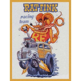 Rat Fink Racing Team, Ed Roth, Big Daddy, Daddy Roth, Metal Sign 8X12 Inches Funny Vintage Signs