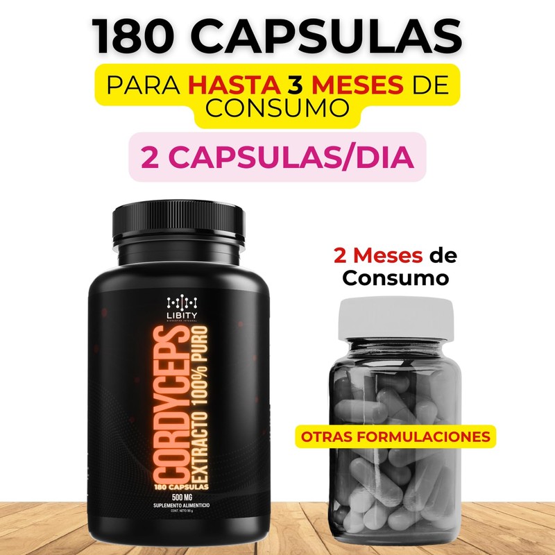 Cordyceps Militaris Extracto 100% Puro (180 Capsulas 500mg) | [Extremadamente