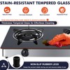 Llamaviva 2 Burner Propane Gas Cooktop, Portable Tempered Glass Double