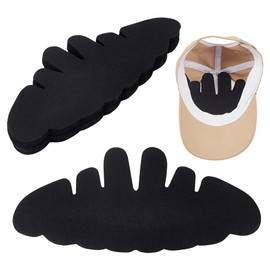 FINGERINSPIRE Pack of 24 Felt Hat Sweat Lining Caps Baseball Caps Inserts Shaper Flexible Washable Reusable Black Hat Shaper Support Brim for Baseball Cap Ball Sports Cap, black, M