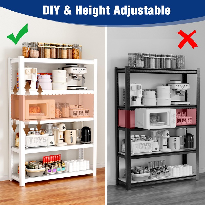 WORKPRO 3000lbs 5-Tier Shelving Unit, 72" H Adjustable Storage Shelves,