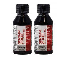 Humco Gentian Violet Topical Solution 1% USP 2 oz (Pack of 2)
