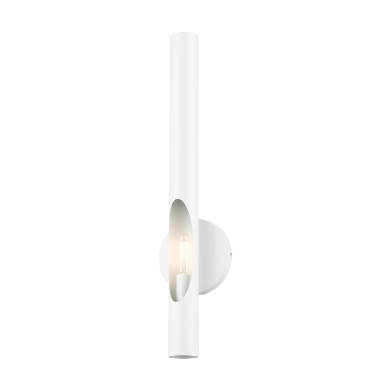 Livex Lighting Acra 1 Light Wall Sconce White Finish