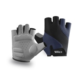 VEDA Gym Workout Gloves for Women – Anti-Slip Gel Padding, Breathable Half-Finger Design, Adjustable Wrist Strap – Weightlifting, Cycling, Training Gloves (VC-BK01-XL)