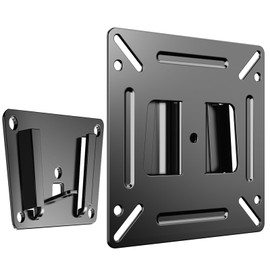 TETVIK Monitor Wall Mount Most 14-24“ TVs Computer Universal Low Profile RV TV Wall Mount VESA Up to 100x100mm Max Weight 30lbs Fits 15 19 20 22 23 Inch Camper Small Monitor Mount Bracket