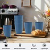 BUSOKIP Premium Wheat Straw Cups Drinking Glasses Set of 6