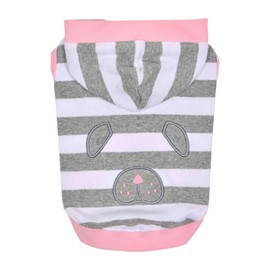 Puppia Spring/Summer HOOCH Dog Hooded Shirt Trendy Fashionable Cute Dog Apparel, Melange Grey, Large